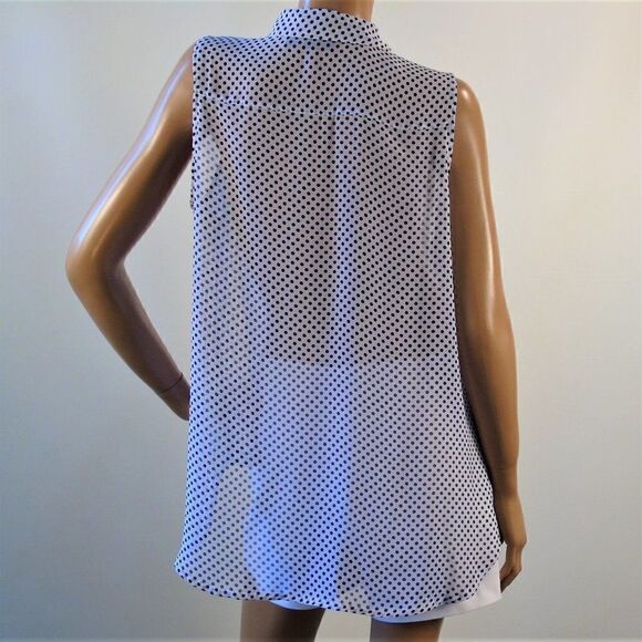Polka Dot Sleeveless Blouse a.n.a. A New Approach - Picture 3 of 10